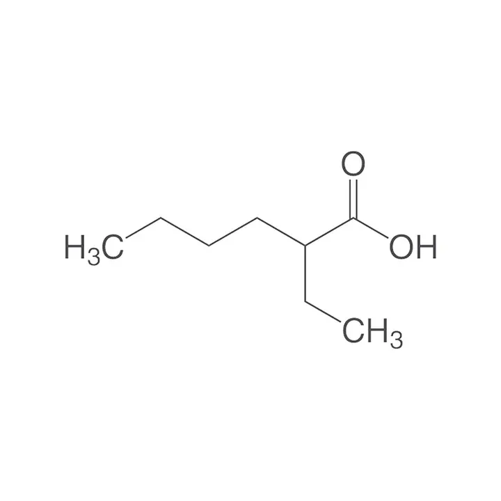 2-Ethylhexanoic Acid Fórmula estrutural